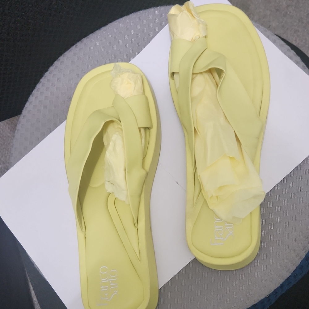 Aldo Yellow Slip-On Sandals